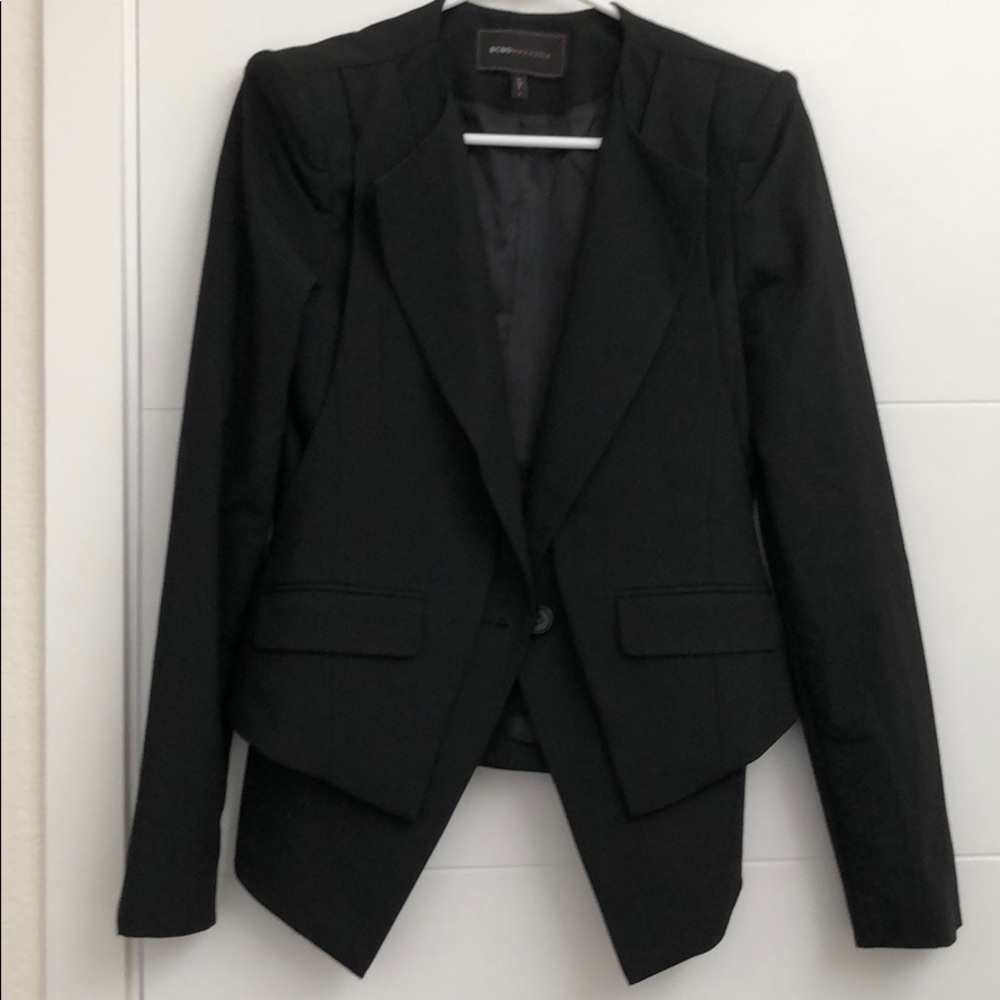 BCBG Maxazria unique black blazer